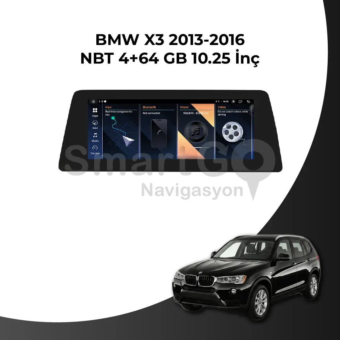 BMW X3 F25 / X4 F26 2013-2016 OEM 10.25 İnç Android Multimedya