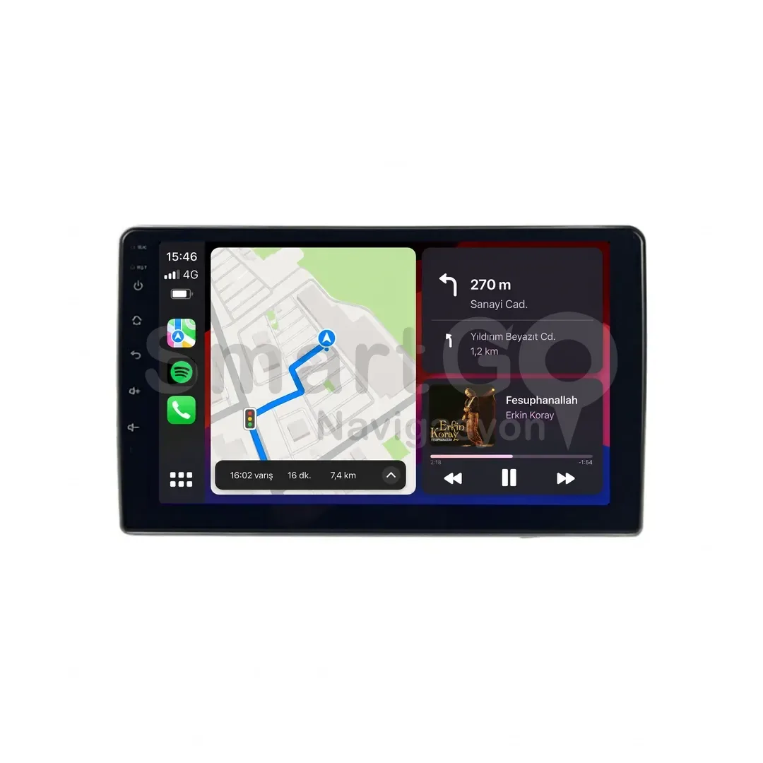 Renault Megane Android Multimedya Sistemi (2003-2009) - 9 İnç Alta Takılan