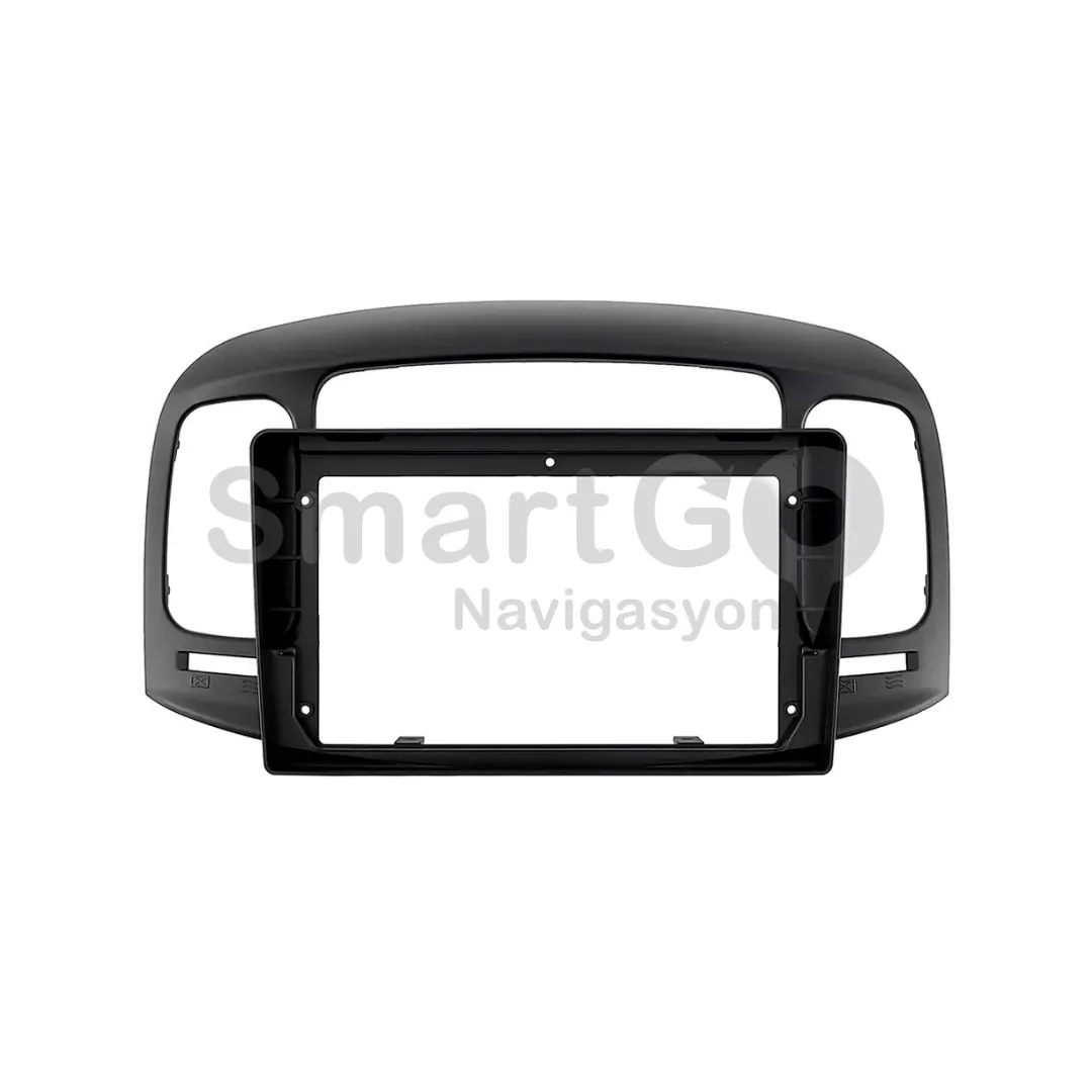 Hyundai Accent Era 9 İnç 2006-2012 Siyah Multimedya Çerçevesi