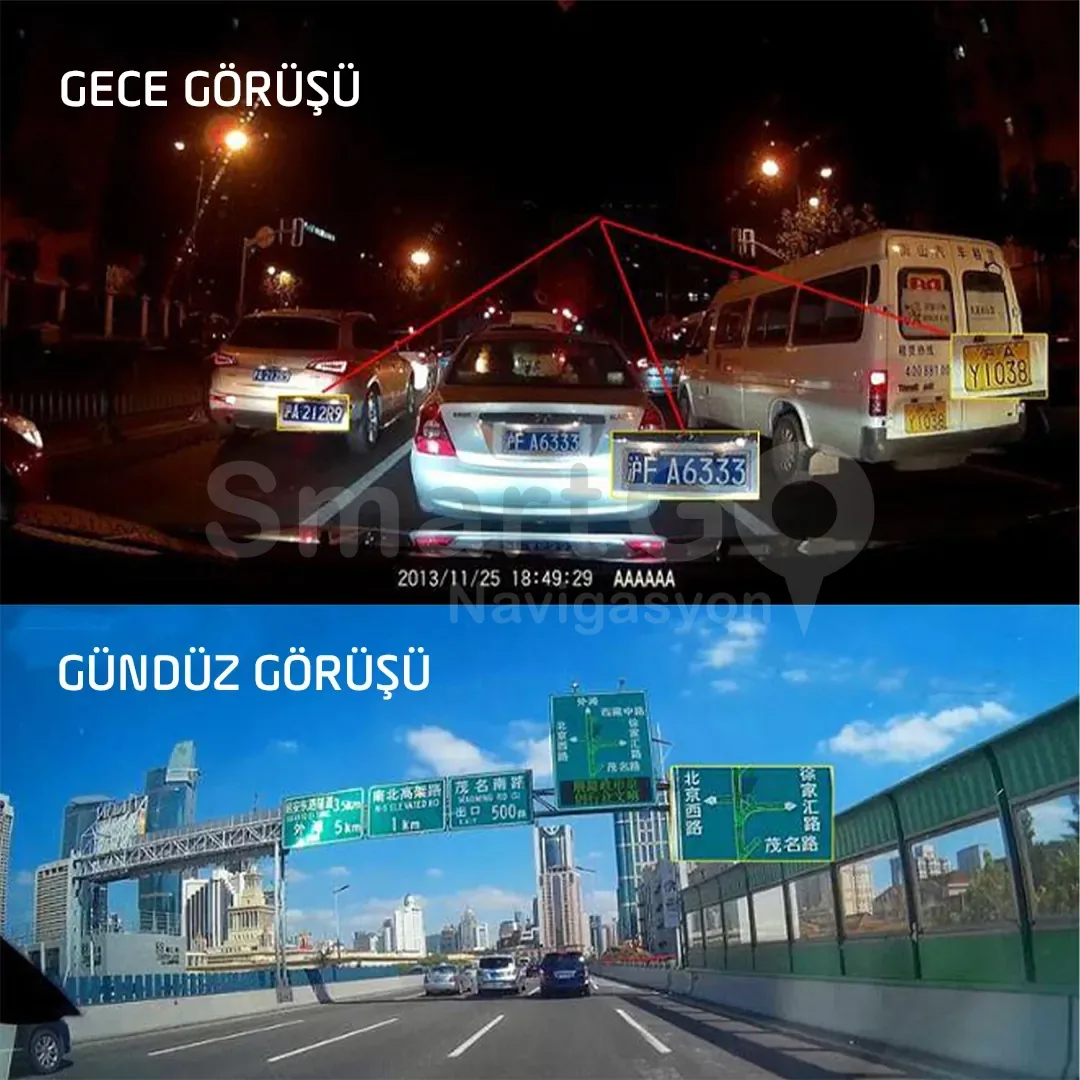1080P HD Wi-Fi Araç İçi Kayıt Kamerası