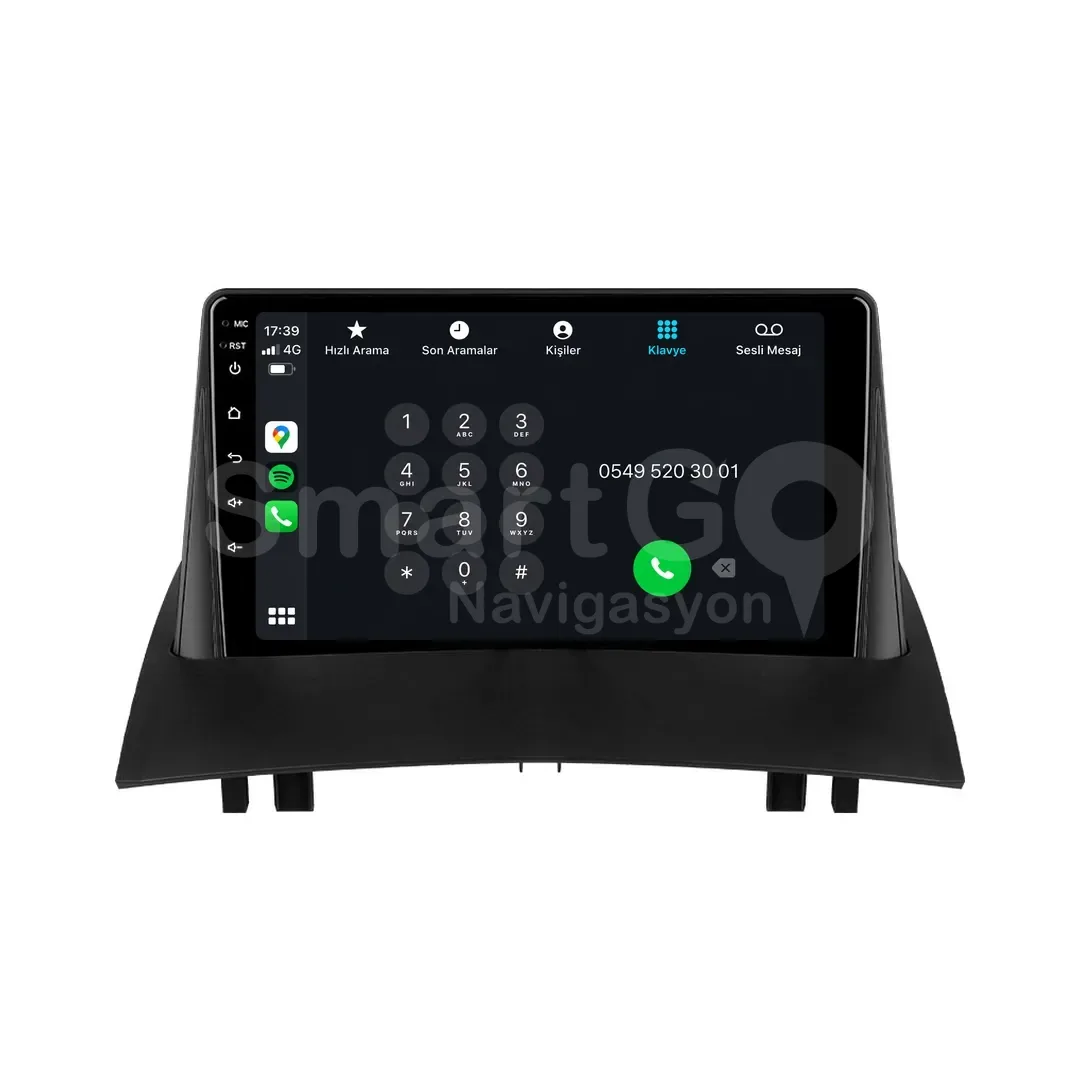 Renault Megane Android Multimedya Sistemi (2003-2009) - 9 İnç