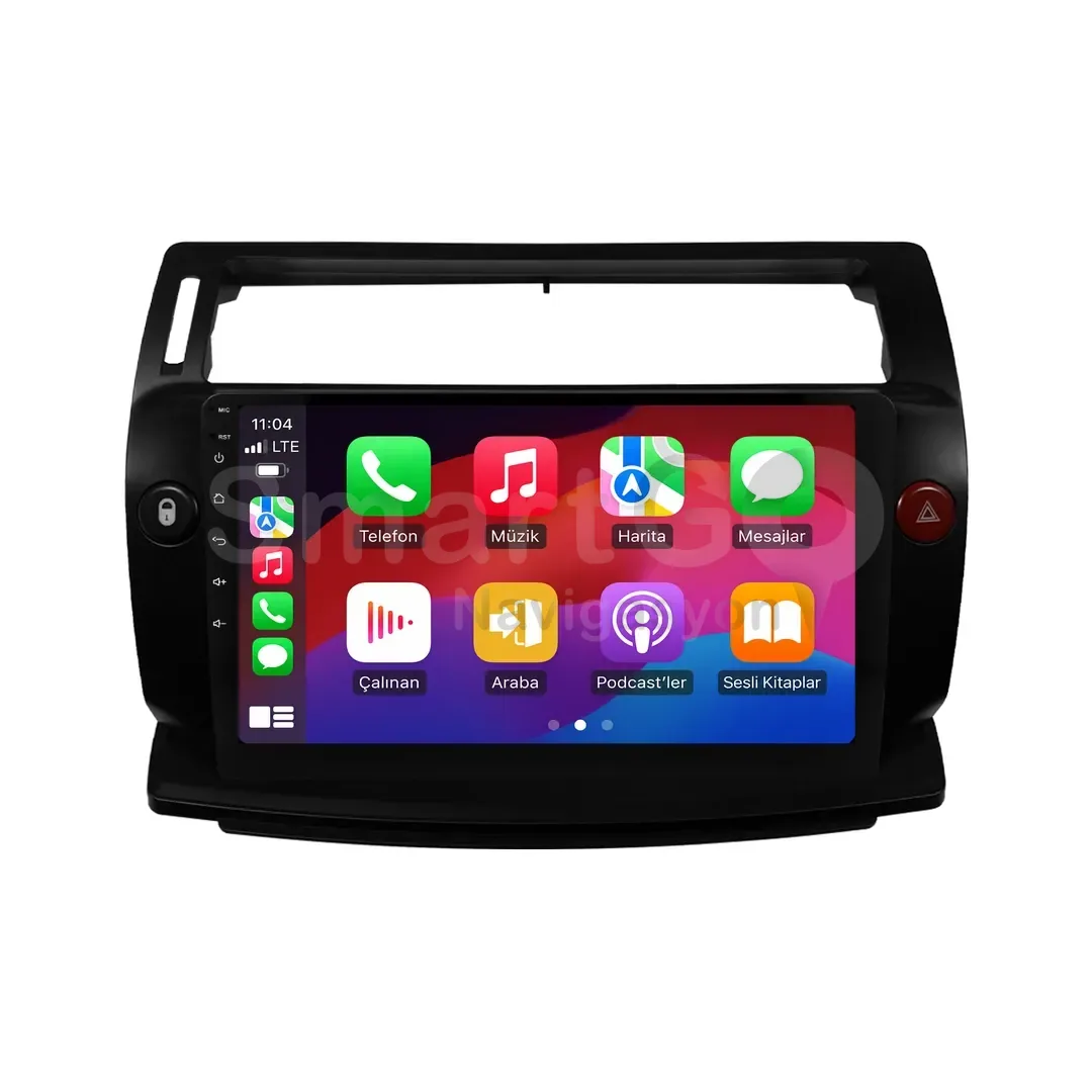 Citroen C4 Android Siyah Multimedya Sistemi (2005-2011) - 9 İnç