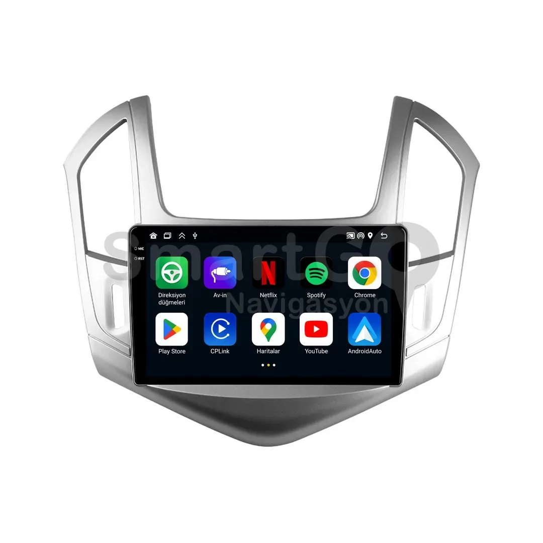 Chevrolet Cruze Android Multimedya Sistemi (2013-2015) - 9 İnç Gri