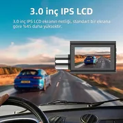 A50 4K+4K Çift Kameralı GPSli Araç İçi Kayıt Kamerası