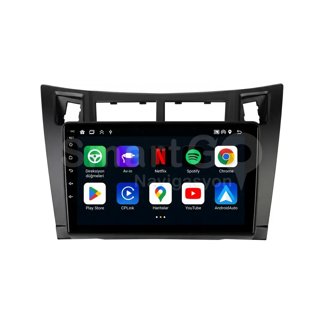 Toyota Yaris Android Siyah Multimedya Sistemi (2007-2011) - 9 İnç