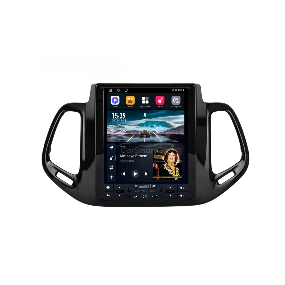 Jeep Compass Android Tesla Multimedya Sistemi (2017-2020) 4GB RAM 64GB Hafıza