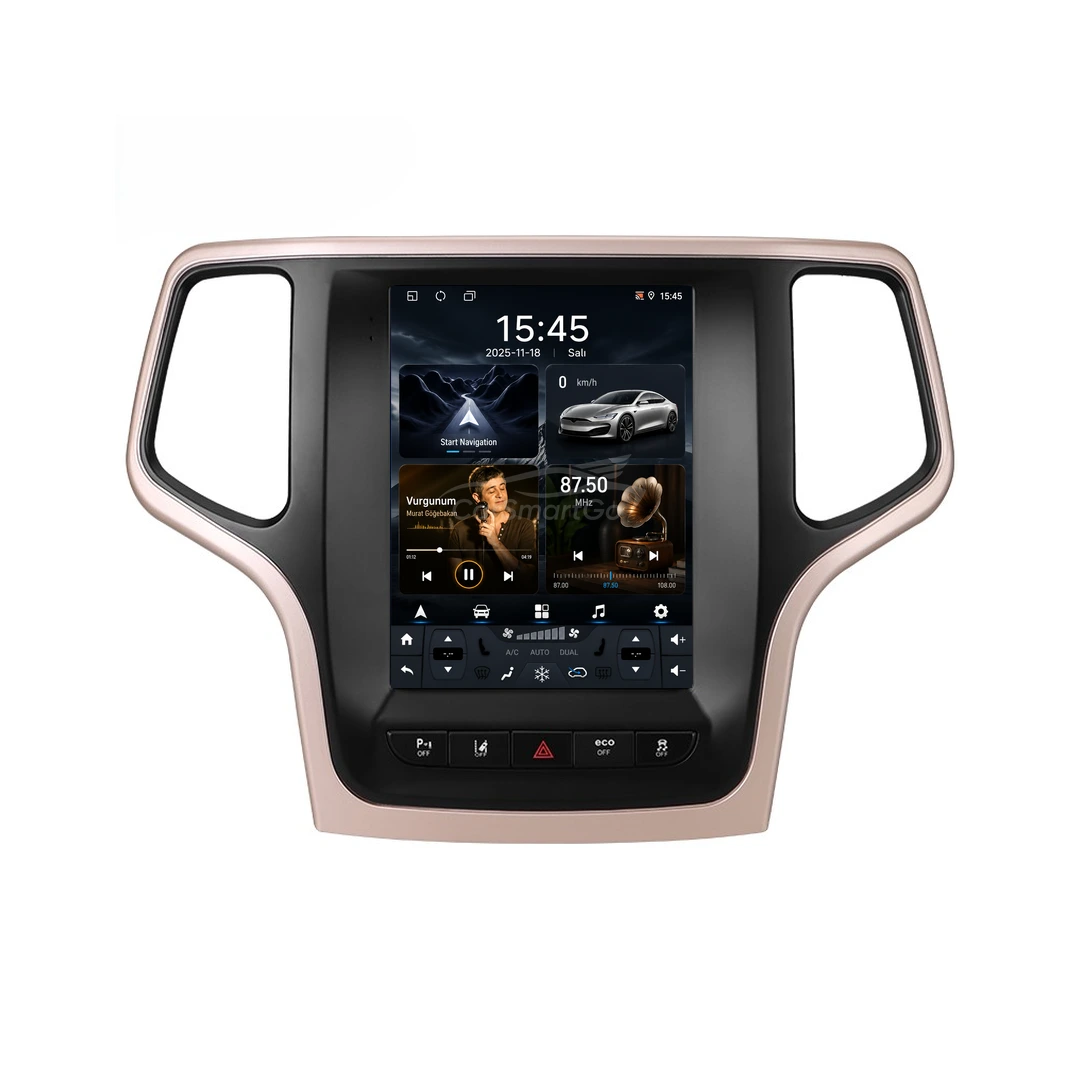 Jeep Cherokee Android Tesla Multimedya Sistemi (2014-2015) 8GB RAM 128GB Hafıza