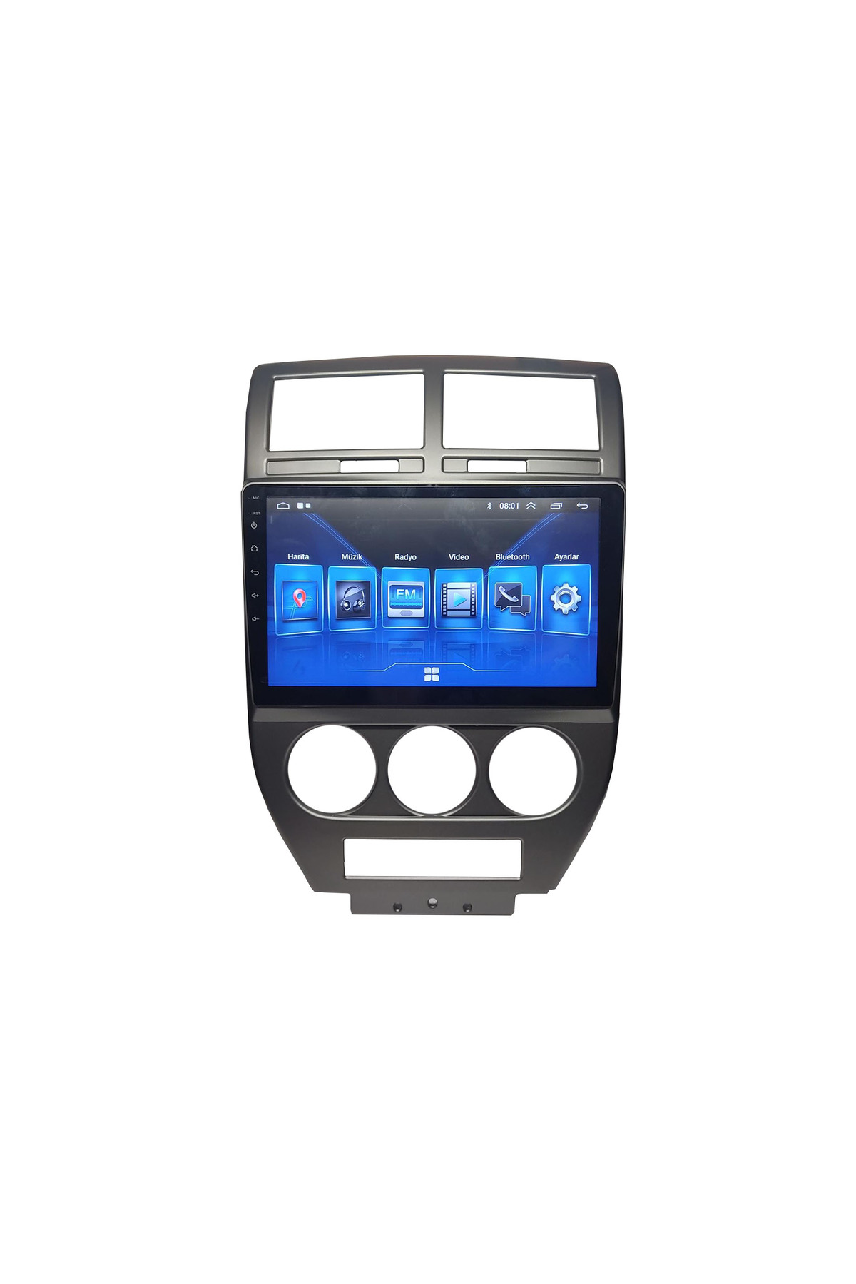 Jeep Compass uyumlu JEEP COMPASS/DODGE CALİBER 2007-2009 MODEL 10İNÇ 2GB RAM 32GB HAFIZA CARPLAYLİ KAMERALI - Görsel 3