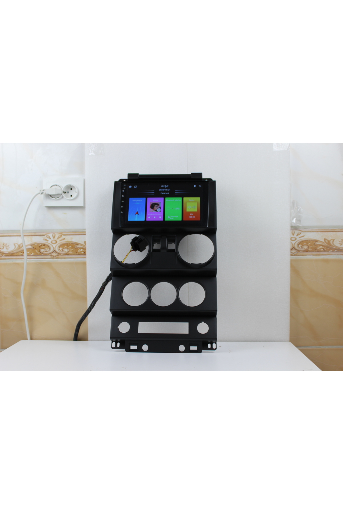 Jeep Wrangler uyumlu JEEP WRANGLER-RUBİCON 2008-2010 MODEL 9İNÇ 8GB RAM 128GB HAFIZA CARPLAYLİ KAMERALI - Görsel 3