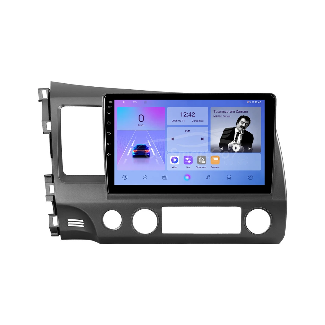 Honda Civic Android Multimedya Sistemi 10 İnç (2006-2012) 8GB RAM 128GB Hafıza Pro