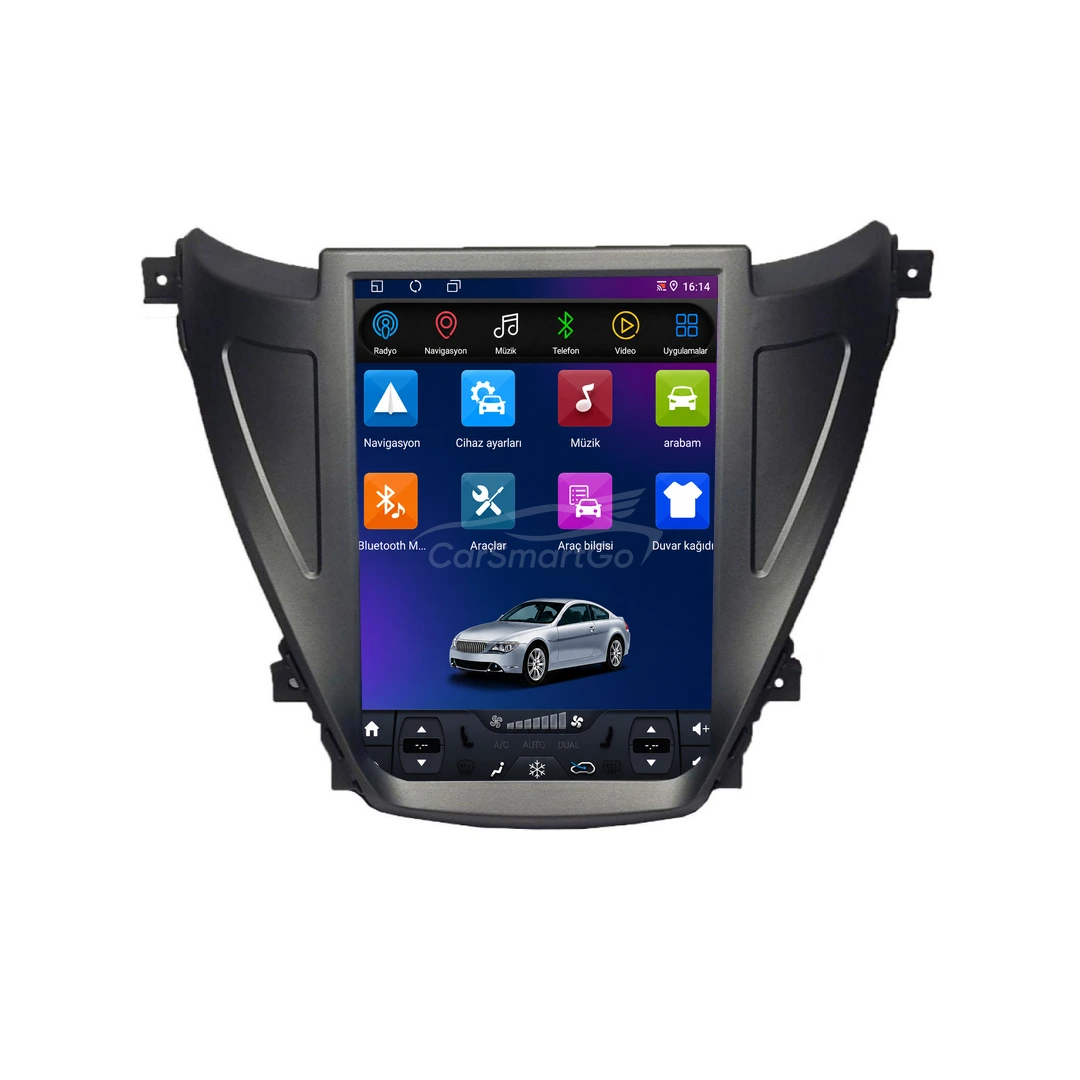 Hyundai Elantra Android Tesla Multimedya Sistemi (2014-2015) 10GB RAM 256GB Hafıza Pro