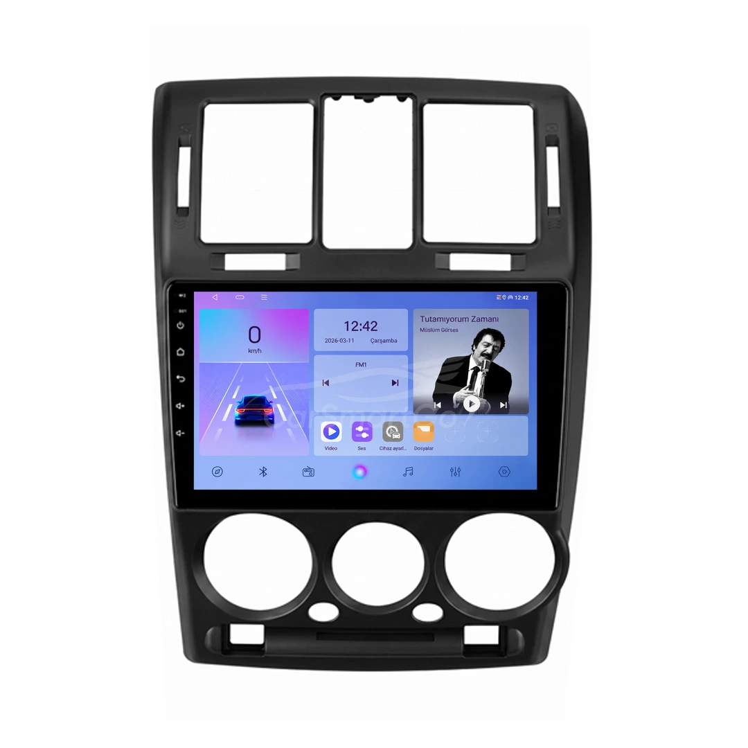 Hyundai Getz Android Siyah Multimedya Sistemi (2003-2011) 8GB RAM 64GB Hafıza