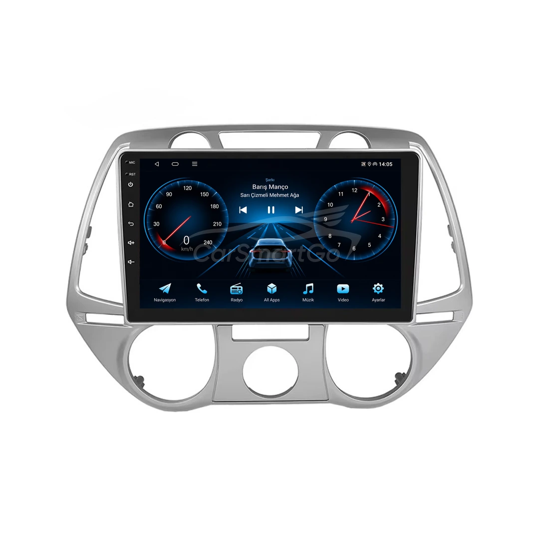 Hyundai i20 Android Multimedya Sistemi (2008-2011) 8GB RAM 128GB Hafıza Pro