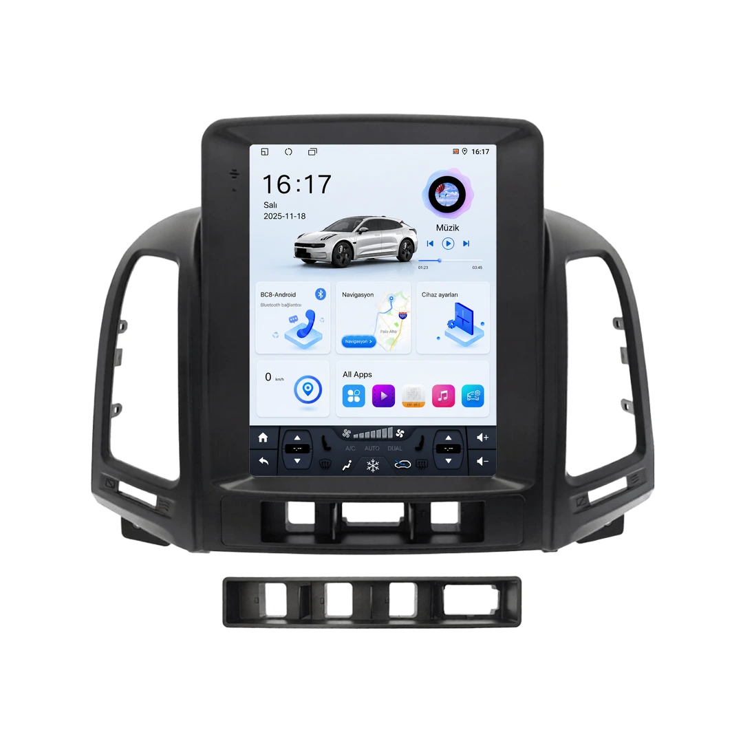 Hyundai Santa Fe Android Tesla Multimedya Sistemi (2006-2011) 4GB RAM 64GB Hafıza