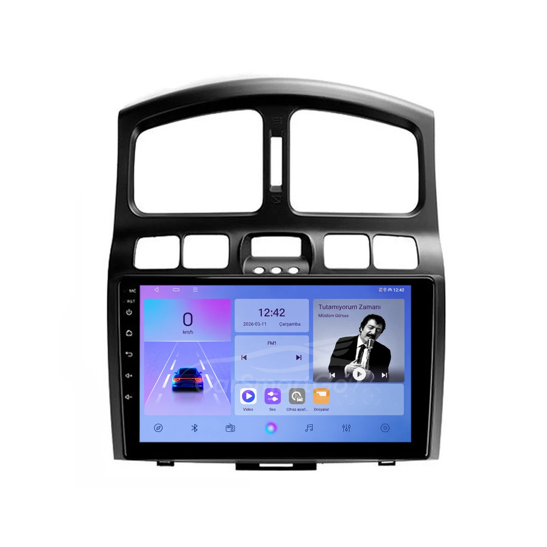 Hyundai Santa Fe Android Multimedya Sistemi (2002-2006) 10GB RAM 256GB Hafıza Pro