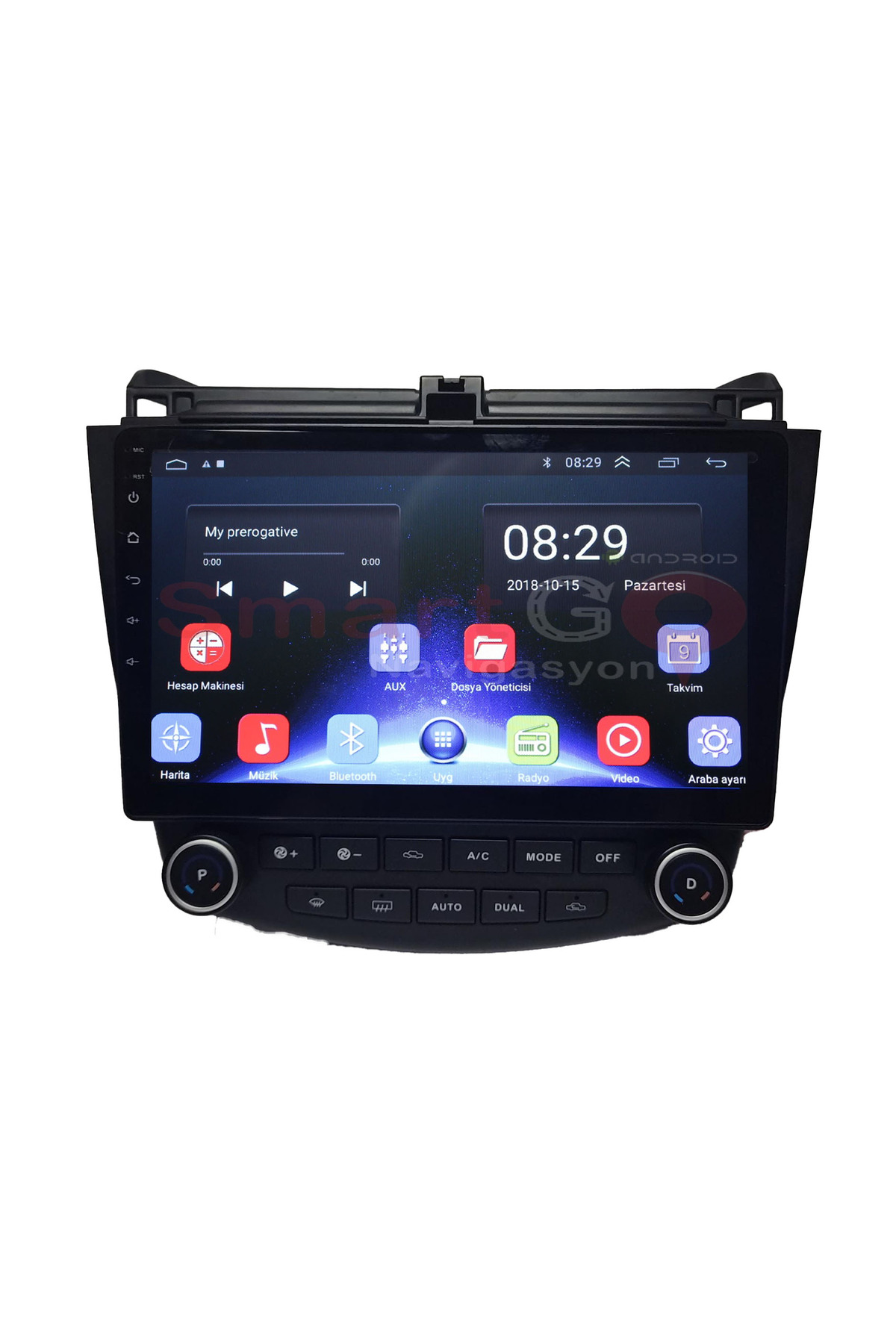 Honda Accord uyumlu SMART GO  HONDA ACCORD  2003/2007  10 İNÇ /ALT PANEL TUŞLU 6-128 - Görsel 3