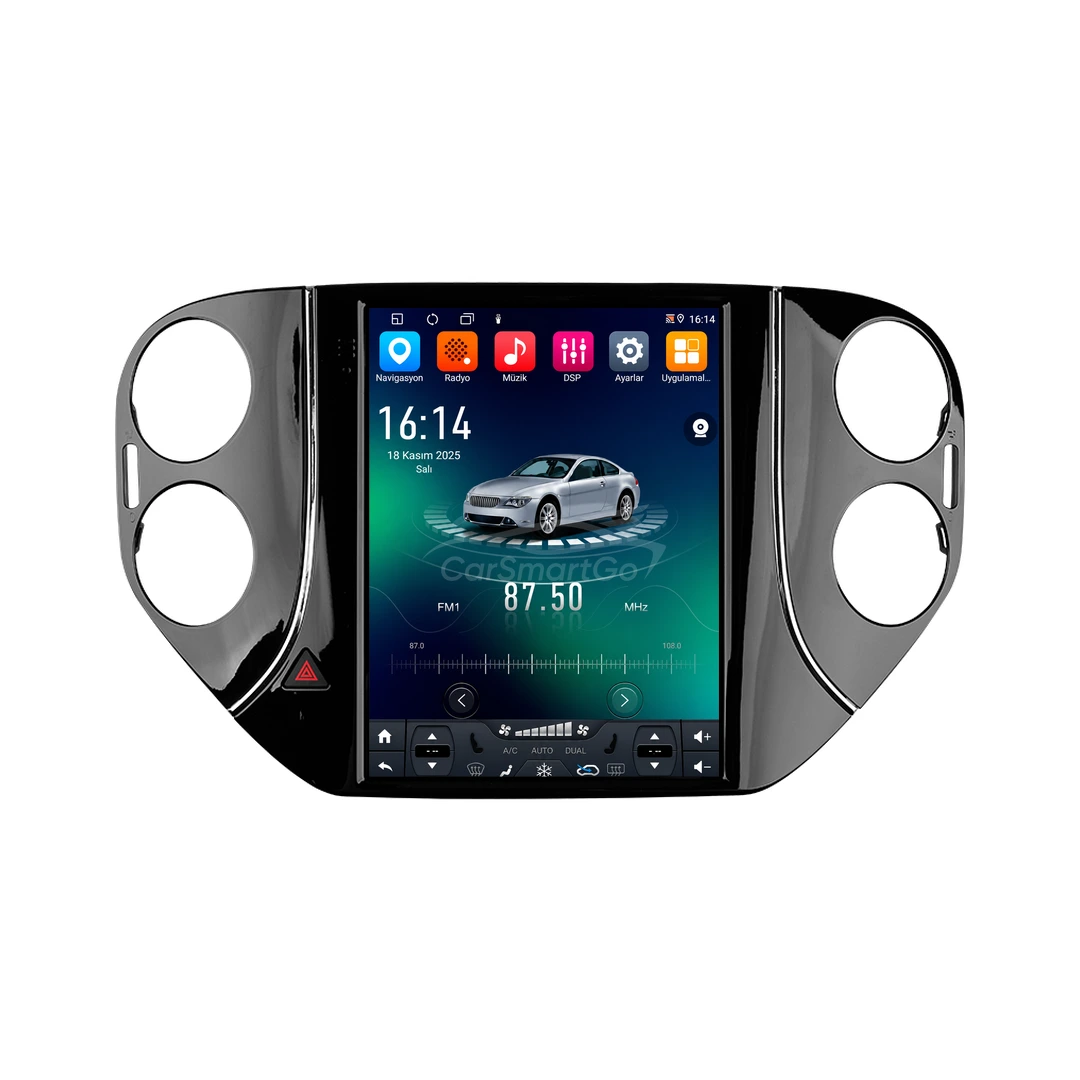Volkswagen Tiguan Android Tesla Multimedya Sistemi (2008-2015) 8GB RAM 128GB Hafıza