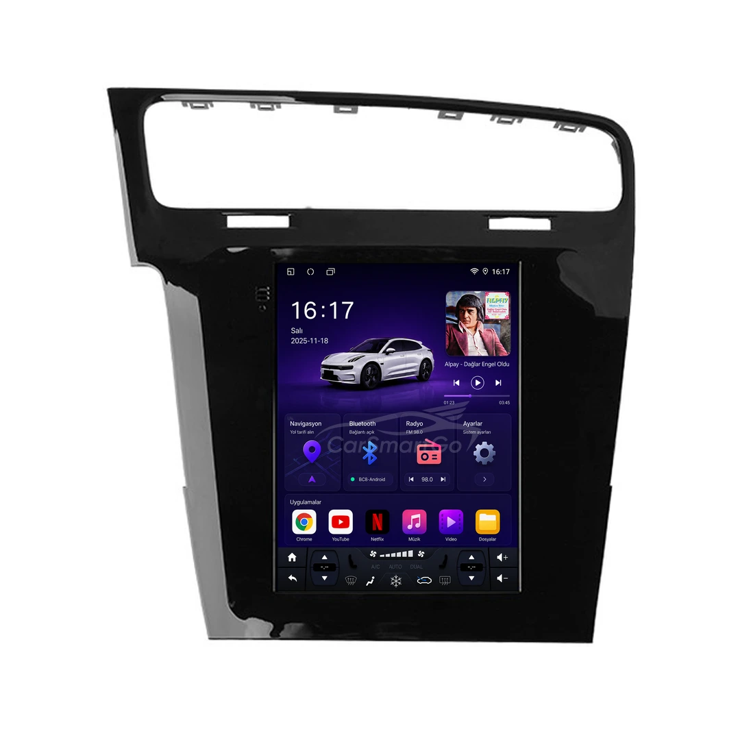 Volkswagen Golf Android Tesla Multimedya Sistemi (2012-2020) 8GB RAM 128GB Hafıza