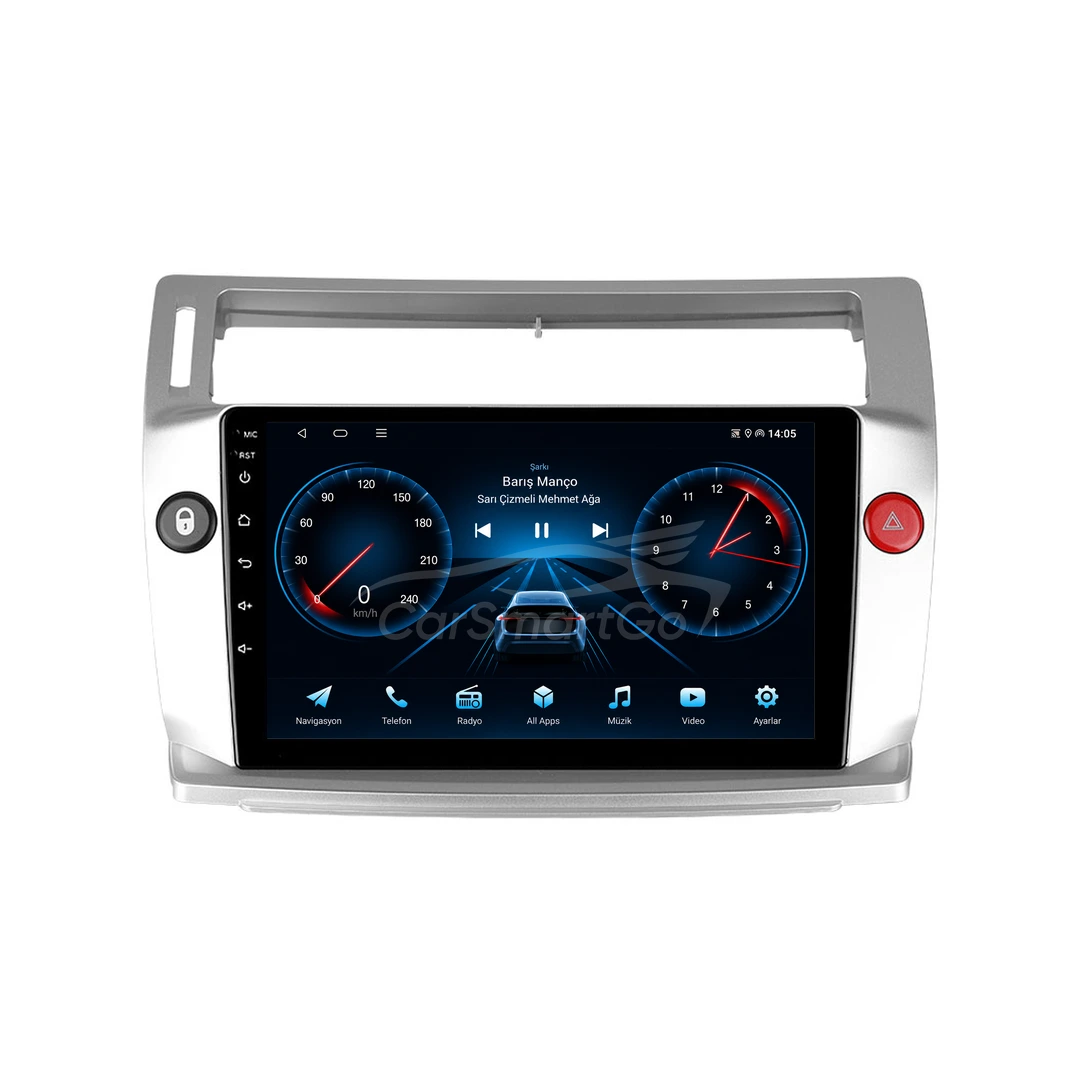 Citroen C4 Android Multimedya Sistemi (2005-2011) 8GB RAM 128GB Hafıza Pro
