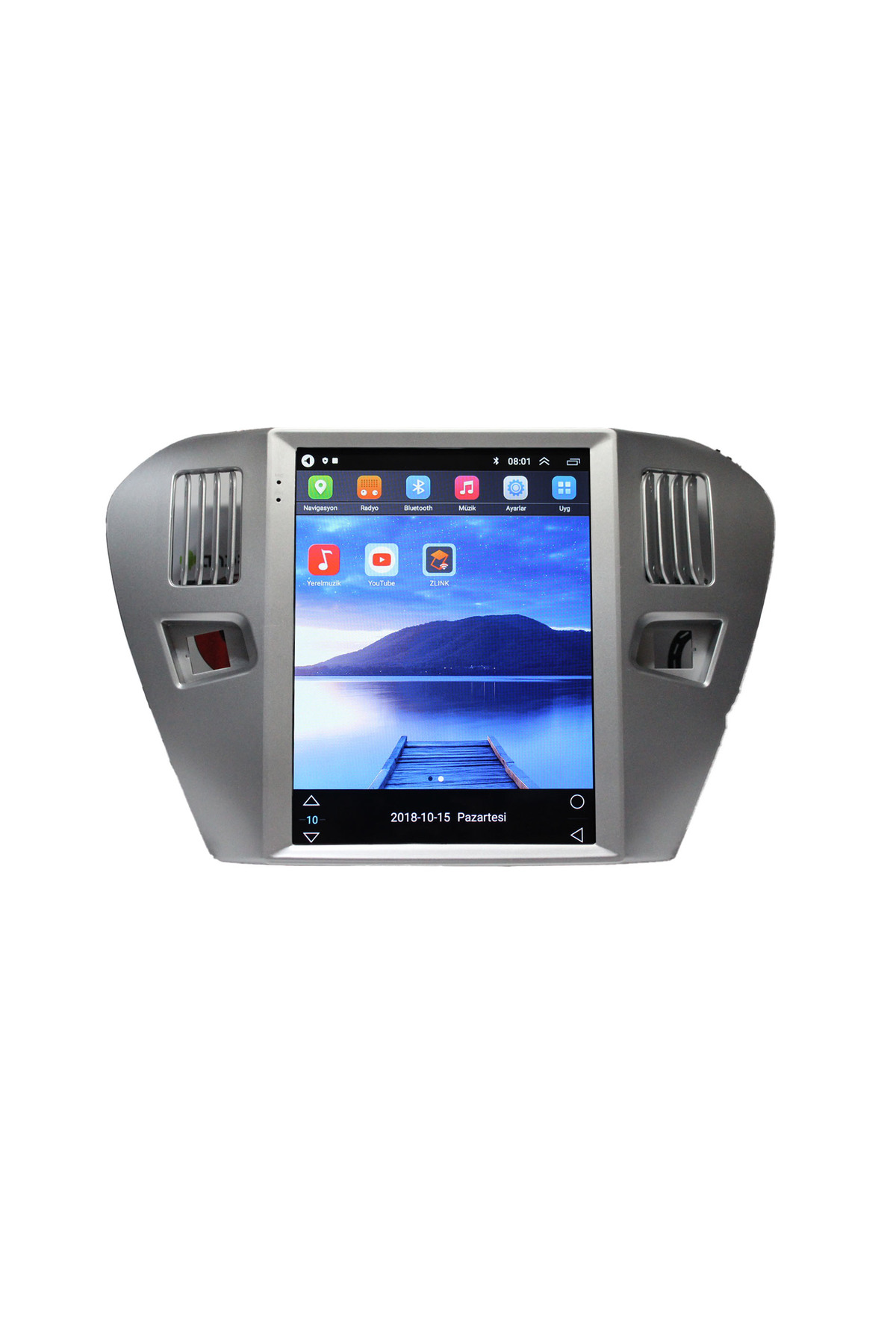 Citroen Elysee uyumlu CITROEN C-ELYSEE 9.7" GRİ RENK TESLA 2012/2021 ÇERÇEVE VE SOKET - Görsel 2