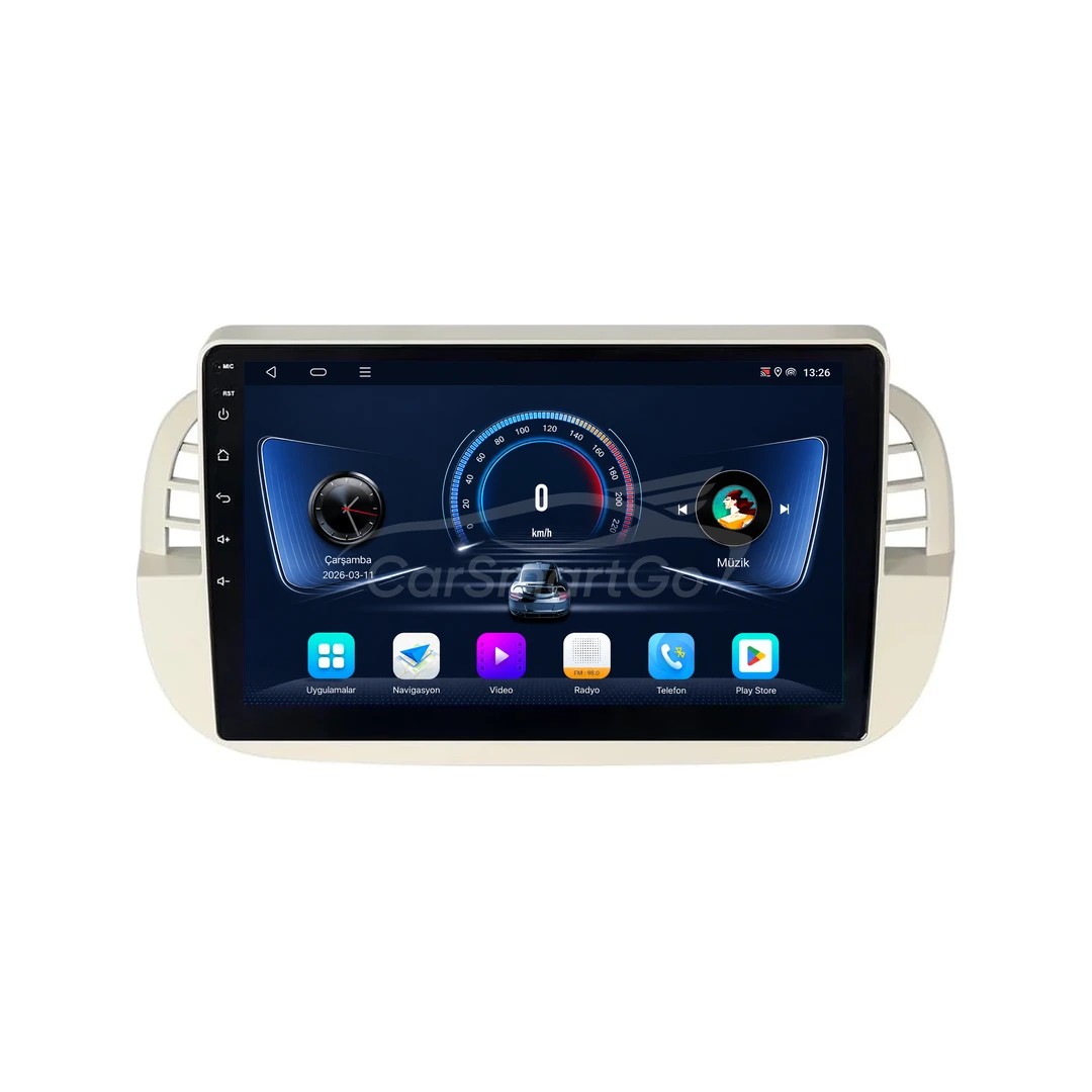 Fiat 500 Android Multimedya Sistemi (2009-2015) 8GB RAM 128GB Hafıza Pro