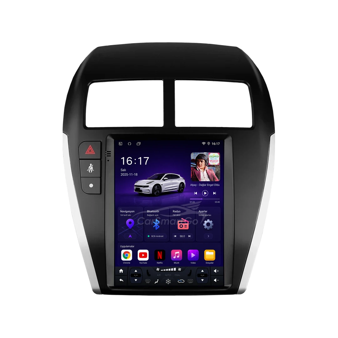 Mitsubishi ASX Android Tesla Multimedya Sistemi (2010-2019) 4GB RAM 64GB Hafıza