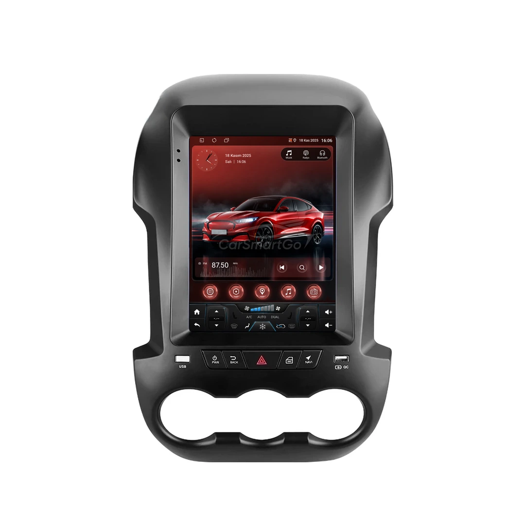 Ford Ranger Android Tesla Multimedya Sistemi (2012-2015) 8GB RAM 128GB Hafıza