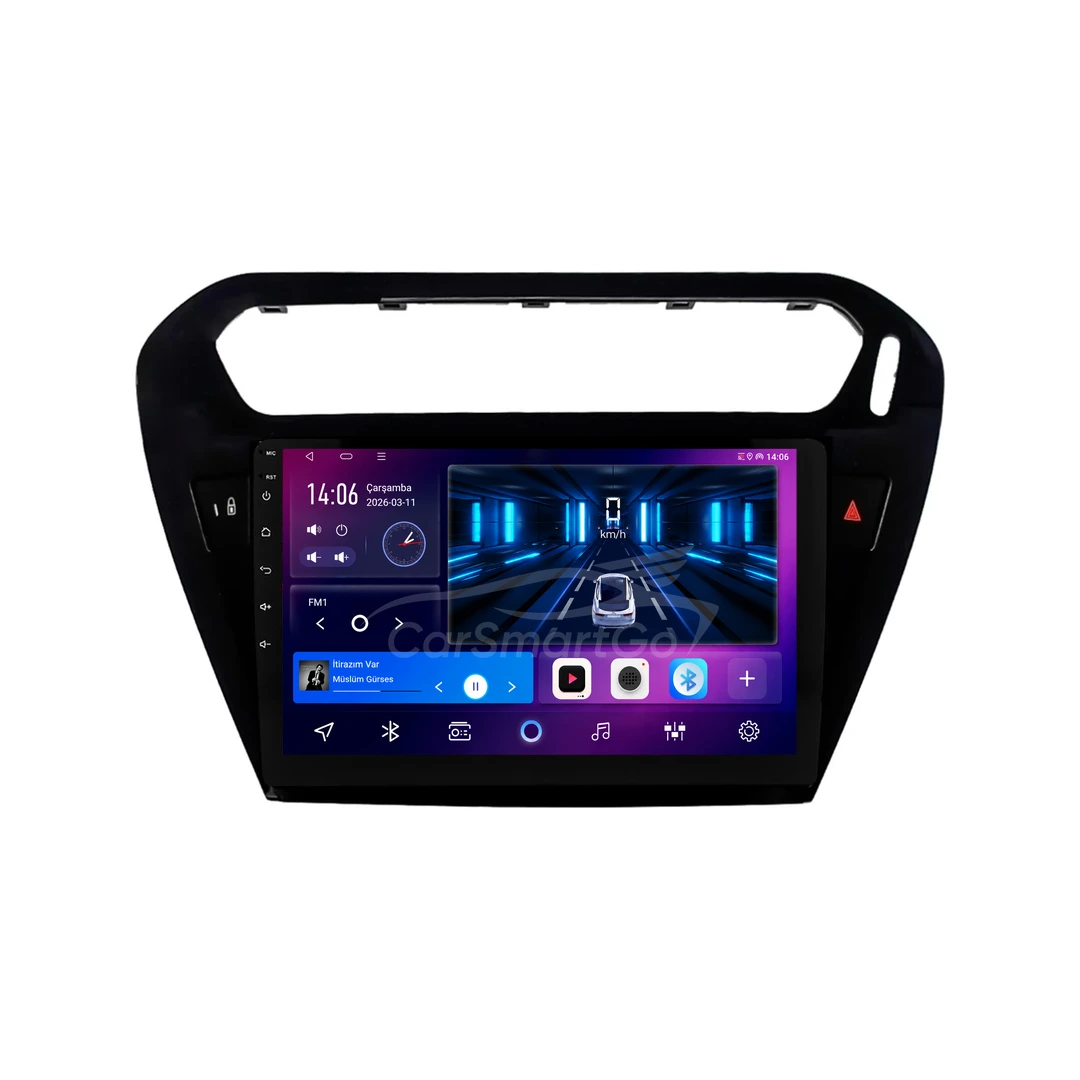 Citroen C-Elysee Android Siyah Multimedya Sistemi (2012-2024) 4GB RAM 32GB Hafıza