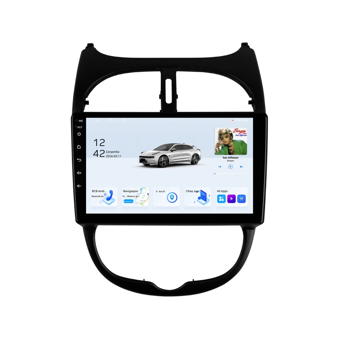 Peugeot 206 Android Multimedya Sistemi (1999-2011) 8GB RAM 64GB Hafıza