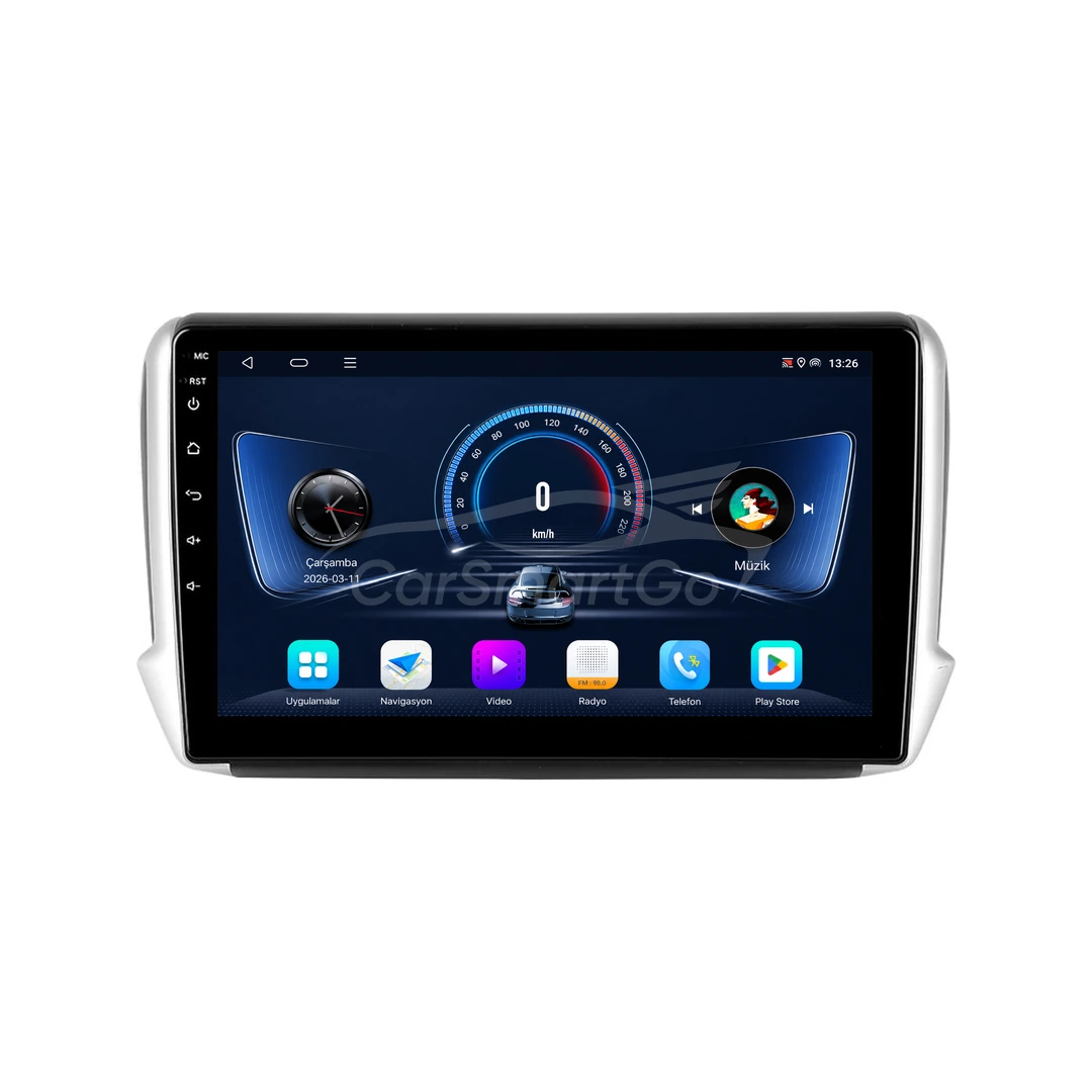 Peugeot 208 Android Multimedya Sistemi (2012-2020) 6GB RAM 64GB Hafıza