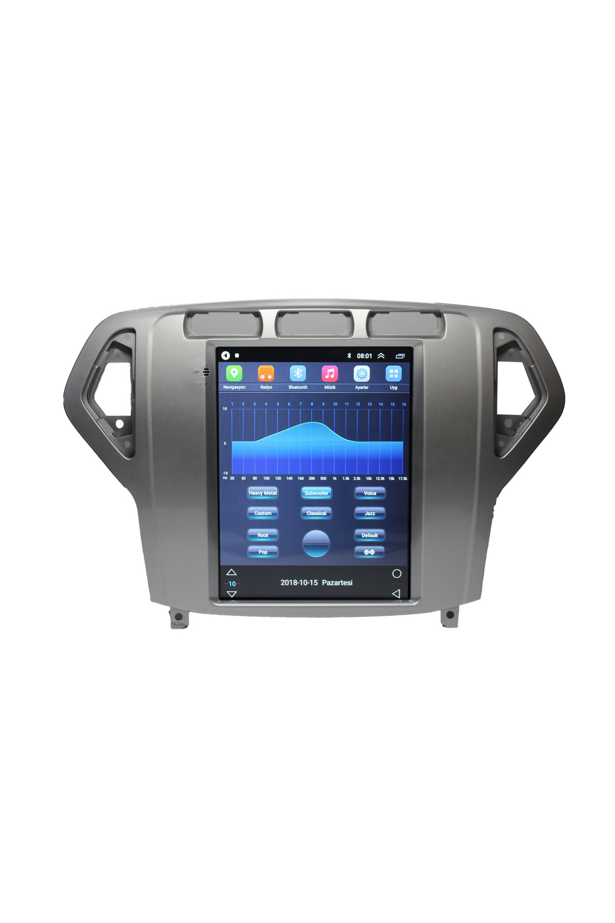 Ford Mondeo uyumlu FORD MONDEO TESLA 9.7'' 2007/2010 MODEL-GRİ ÇERÇEVE VE SOKET - Görsel 2