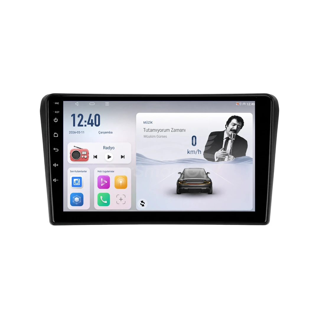 Toyota Avensis Android Siyah Multimedya Sistemi (2003-2009) 8GB RAM 128GB Hafıza Pro