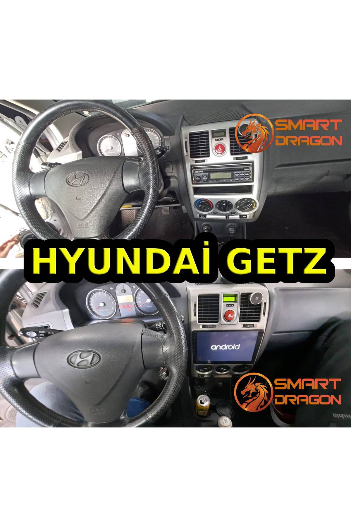 HYUNDAİ GETZ 2003-2011 9 İNÇ GRİ 8-128 PRO MODEL QLED EKRAN